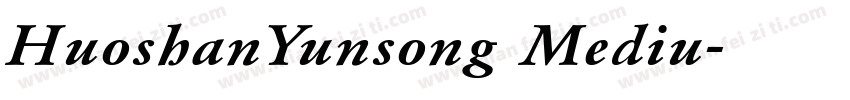 HuoshanYunsong Mediu字体转换